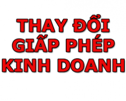 Thay đổi giấy phép đăng ký kinh doanh